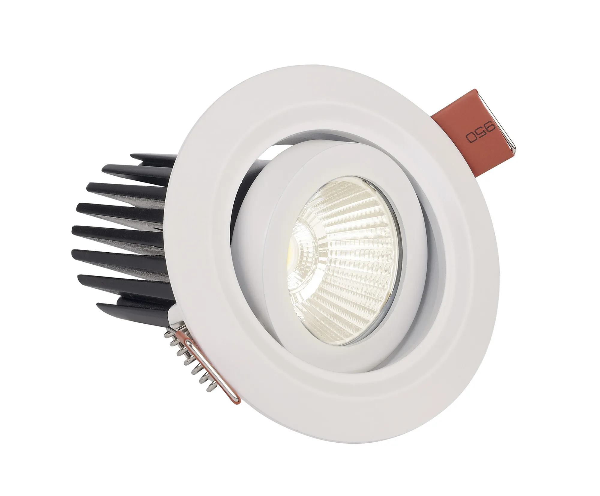 DM201411  Bama R 10 Tridonic powered 10W 2700K 750lm 12° CRI>90 LED Engine White Adjustable Round Recessed Spotlight, IP20